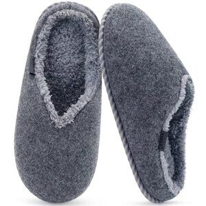 Memory Foam Slippers Cozy Fuzzy Plush Fur Lined Warm Winter Cushioned Arch